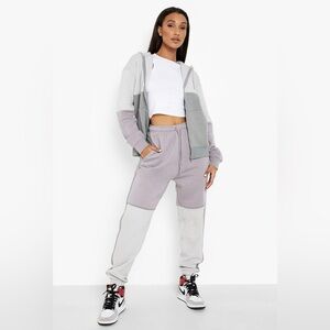 Purple Colorblock Sweatpants